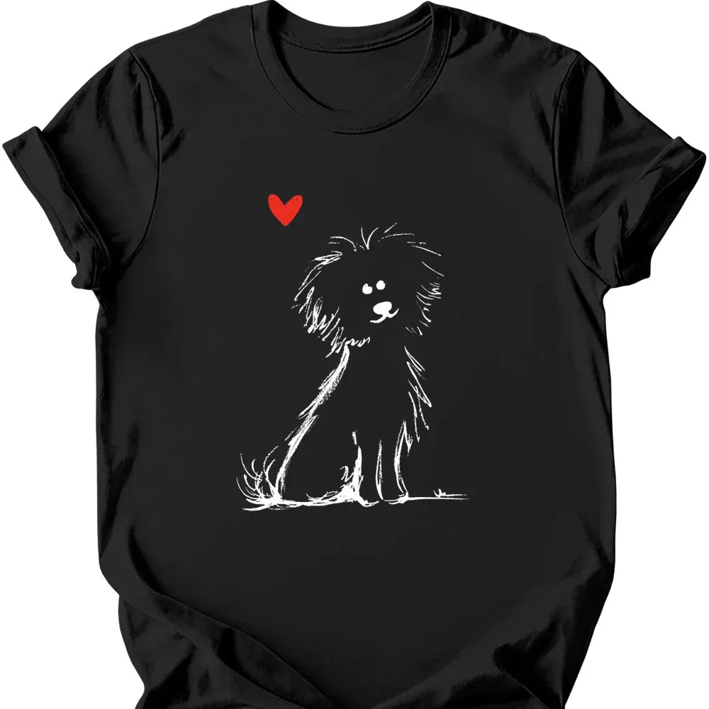 Bichon Frise sketch tee black
