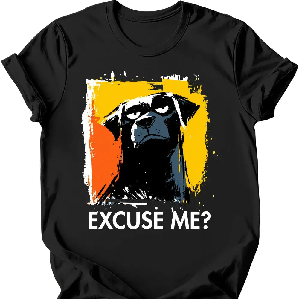 Black Labrador excuse me tee black