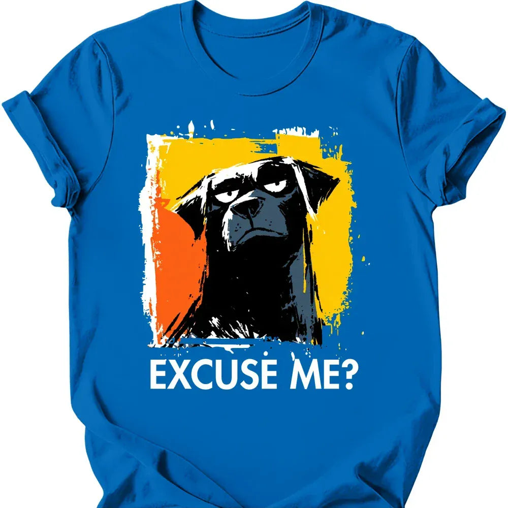 Black Labrador excuse me tee royal
