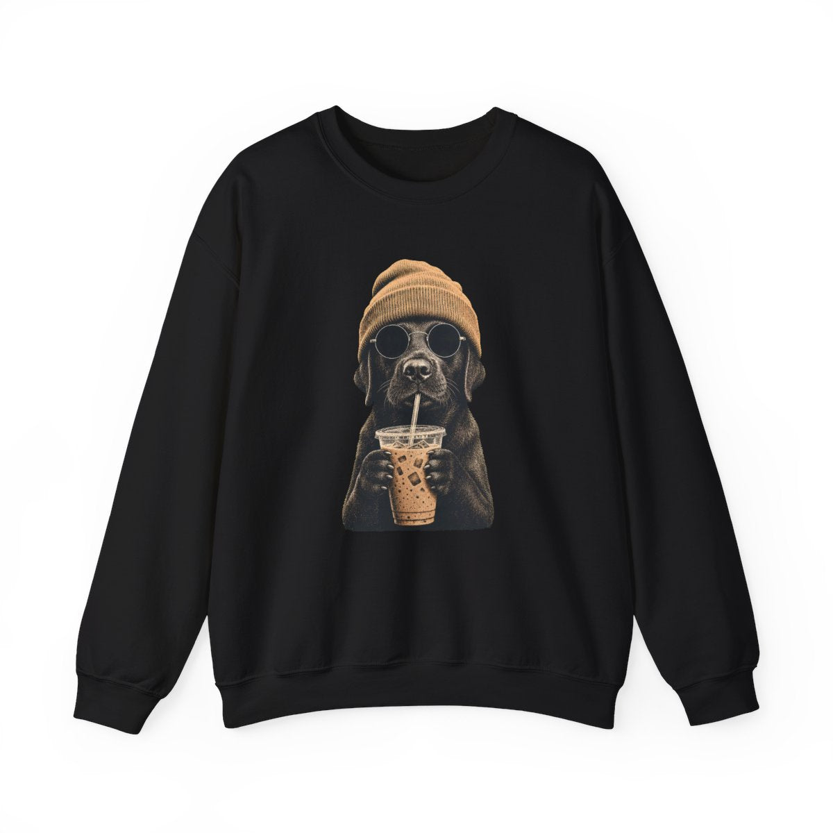 Black Labrador - Hipster Dog Sweater - Black