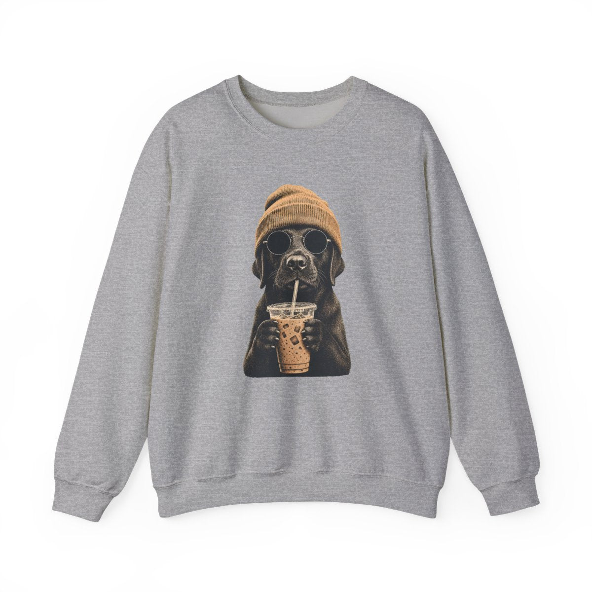 Black Labrador - Hipster Dog Sweater - Sport Grey