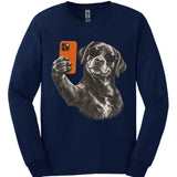 Black Labrador - Selfie Dog Long Sleeve