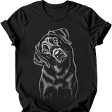 Black Labrador - Tilted Dog T-Shirt