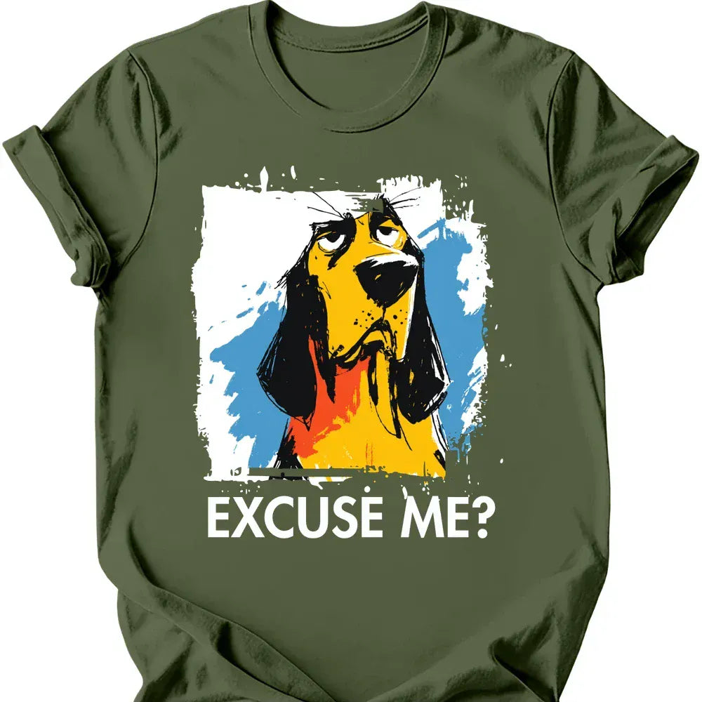 Bloodhound excuse me tee military green