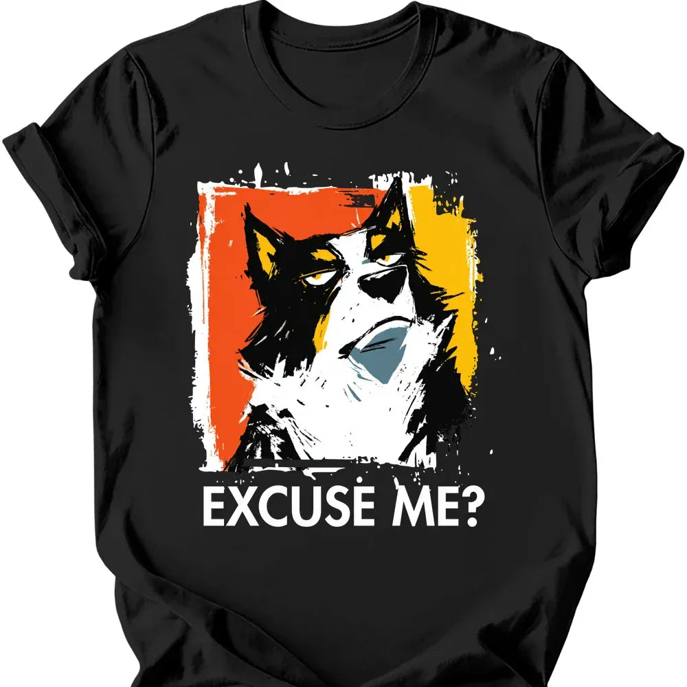 Border Collie excuse me tee black