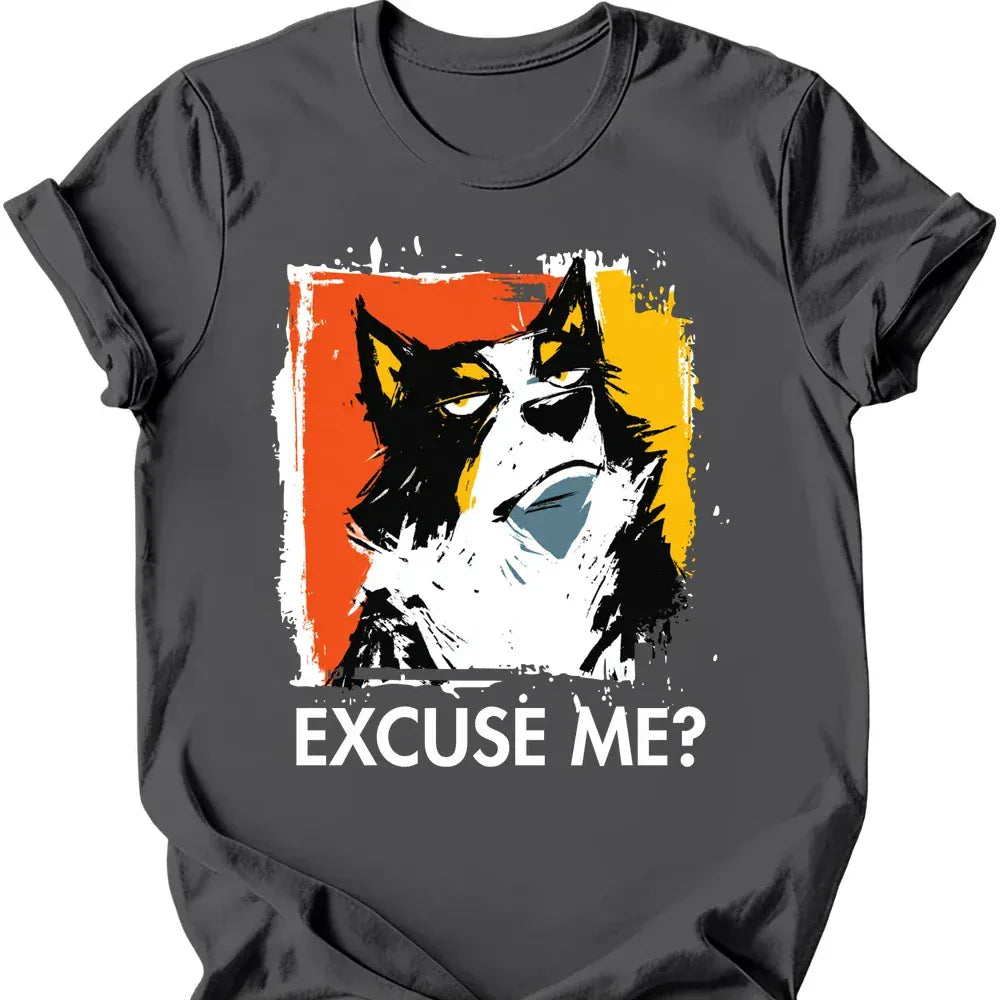 Border Collie excuse me tee charcoal