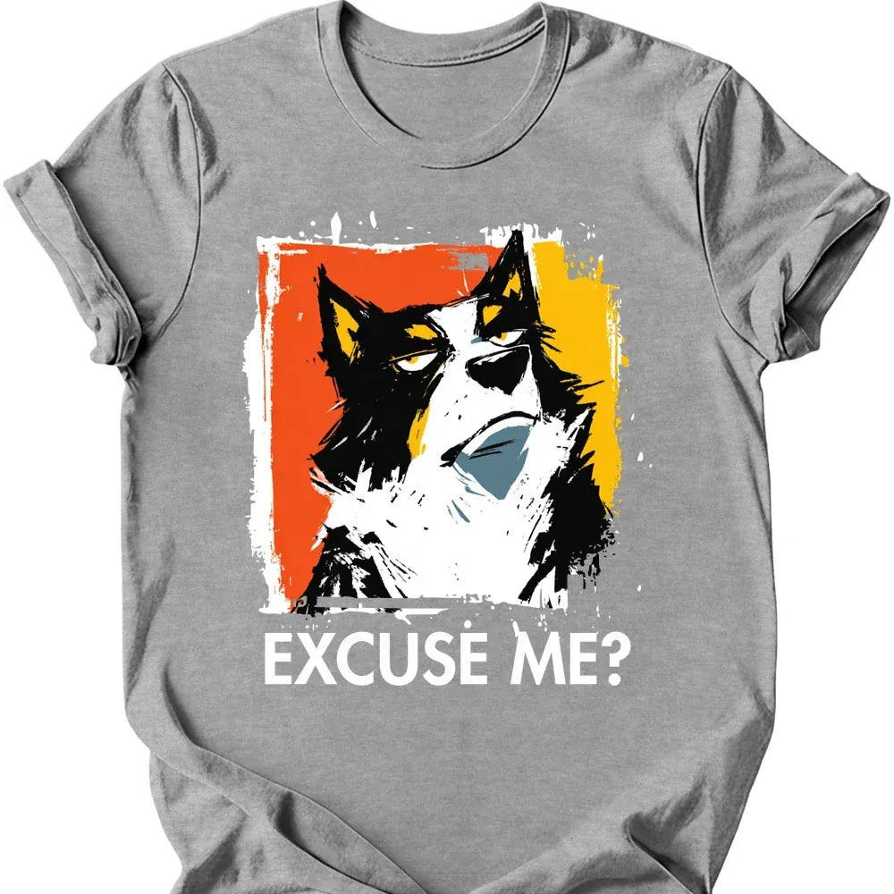 Border Collie excuse me tee sport grey