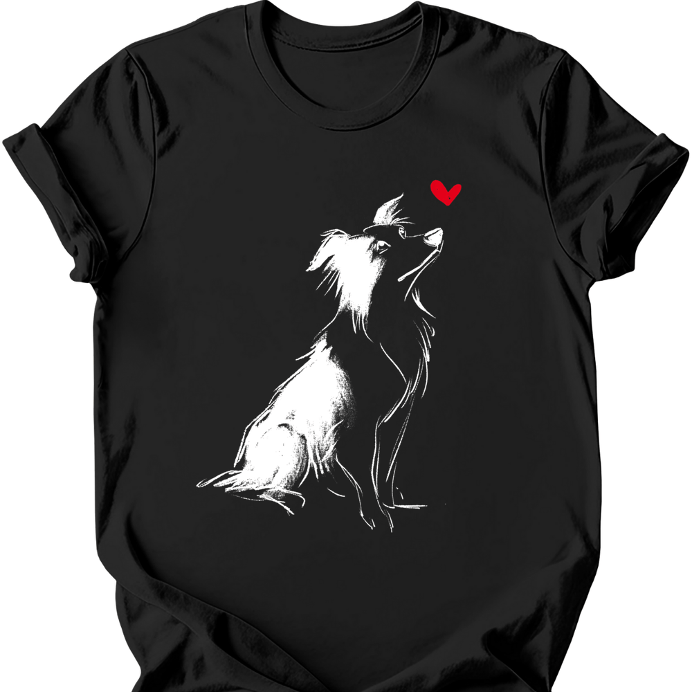 Border Collie sketch tee black