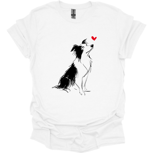 Border Collie - Sketch Dog T-Shirt