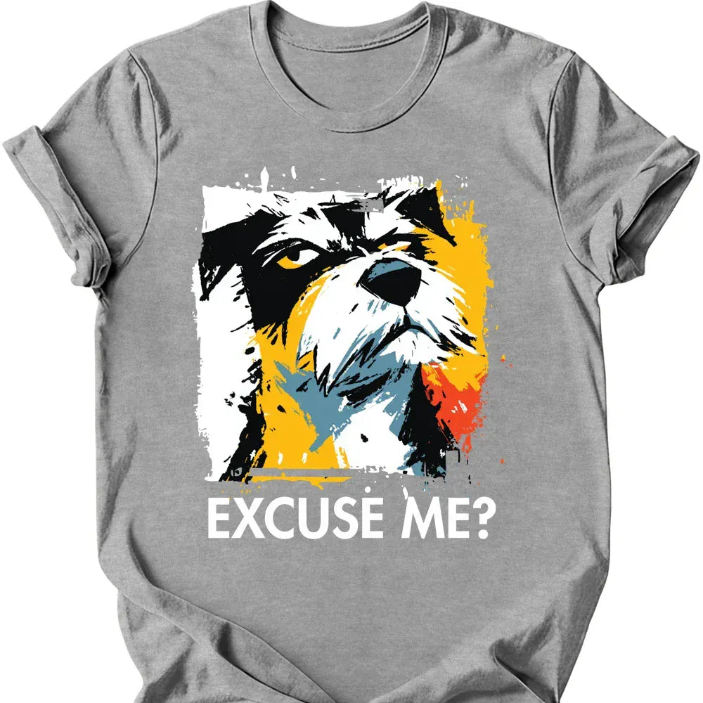 Border Terrier excuse me tee sport grey