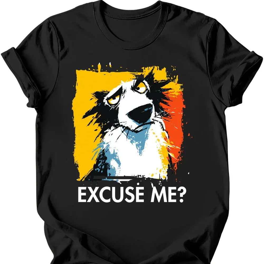 Borzoi excuse me tee black