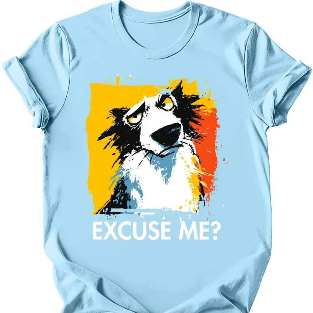 Borzoi excuse me tee light blue