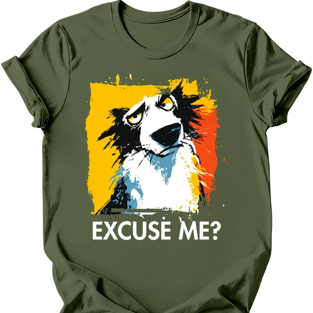 Borzoi excuse me tee military green
