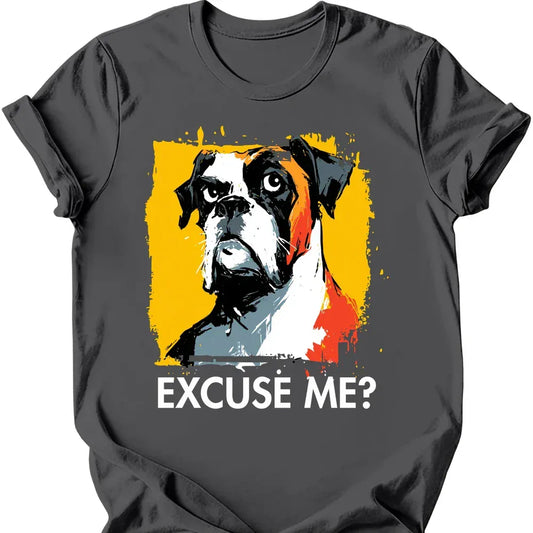 Boxer excuse me tee charcoal