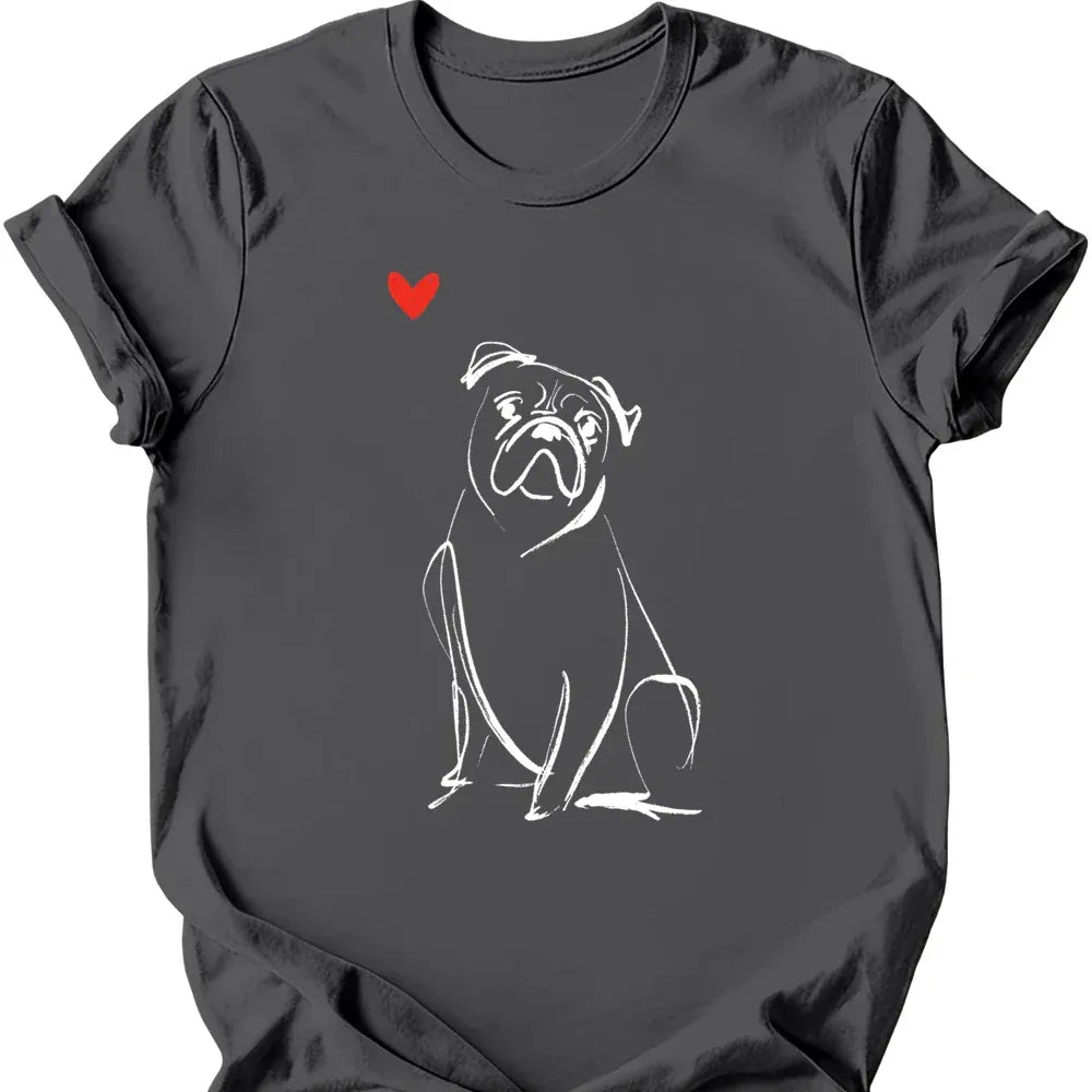 Boxer sketch tee charcoal