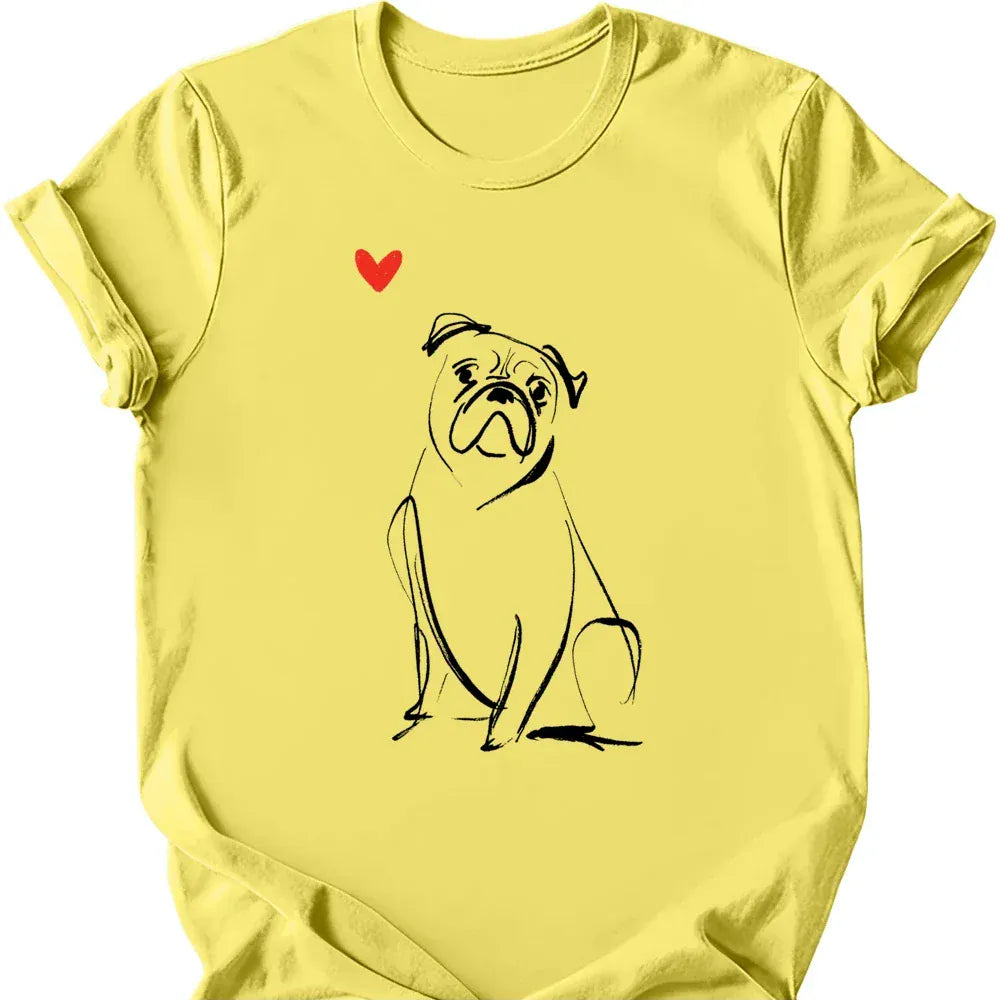 Boxer sketch tee cornsilk