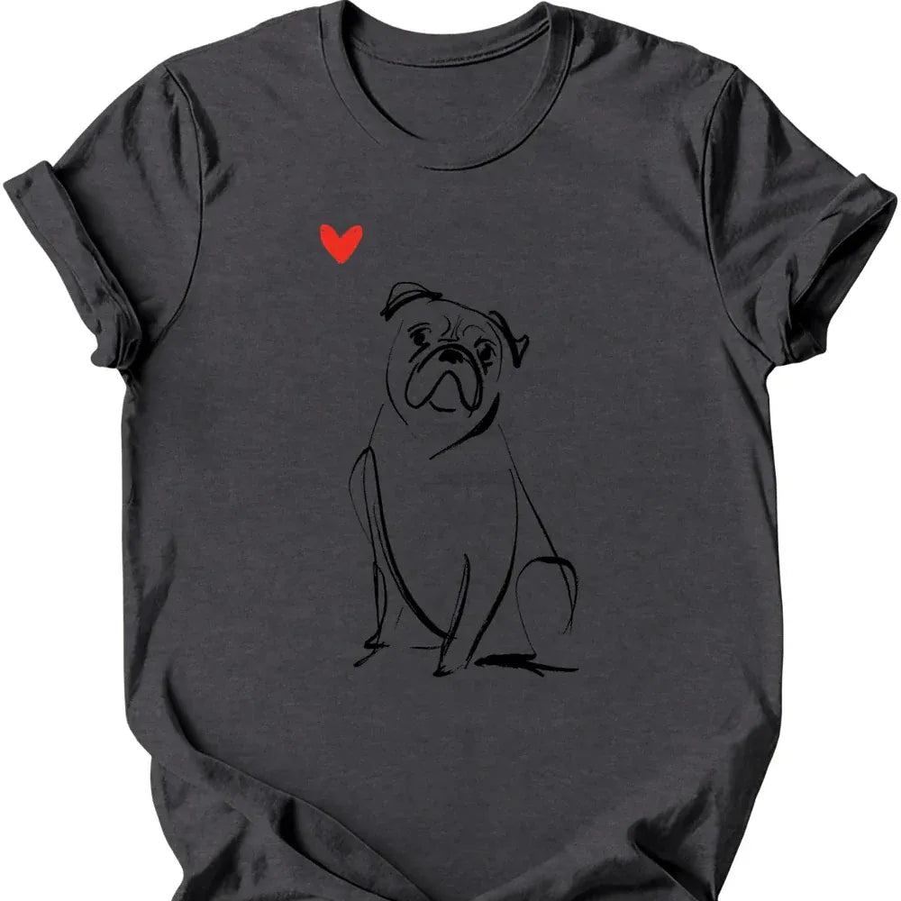 Boxer sketch tee dark heather