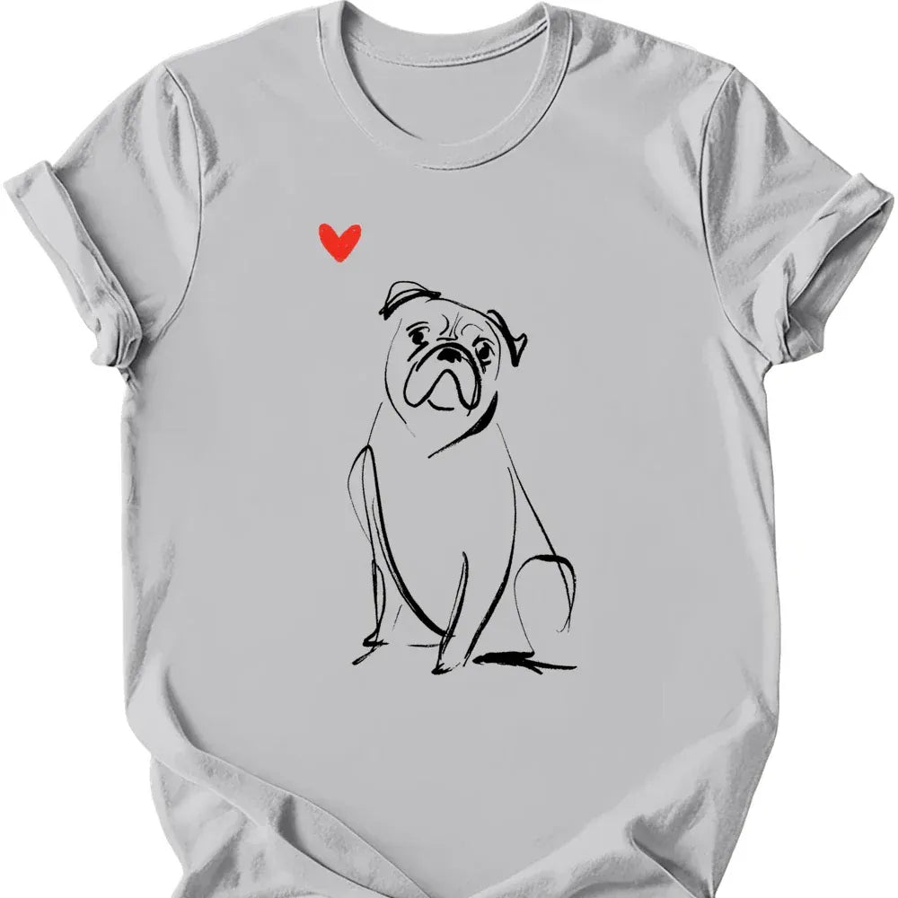Boxer sketch tee ice grey