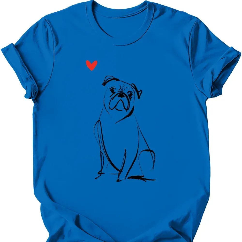 Boxer sketch tee royal