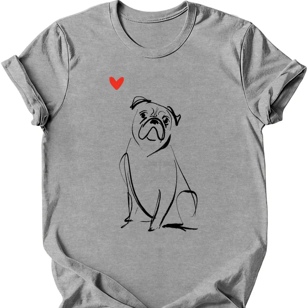 Boxer sketch tee sport grey