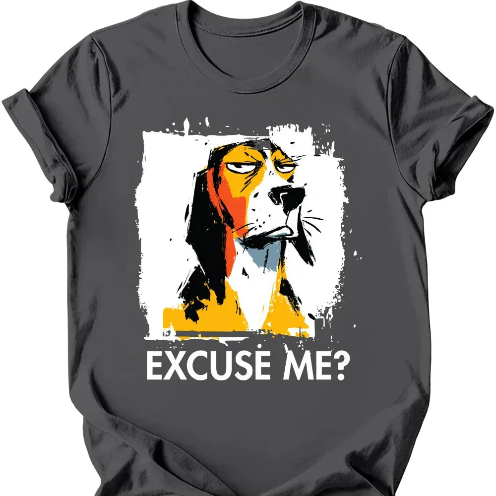 Bracco Italiano excuse me tee charcoal