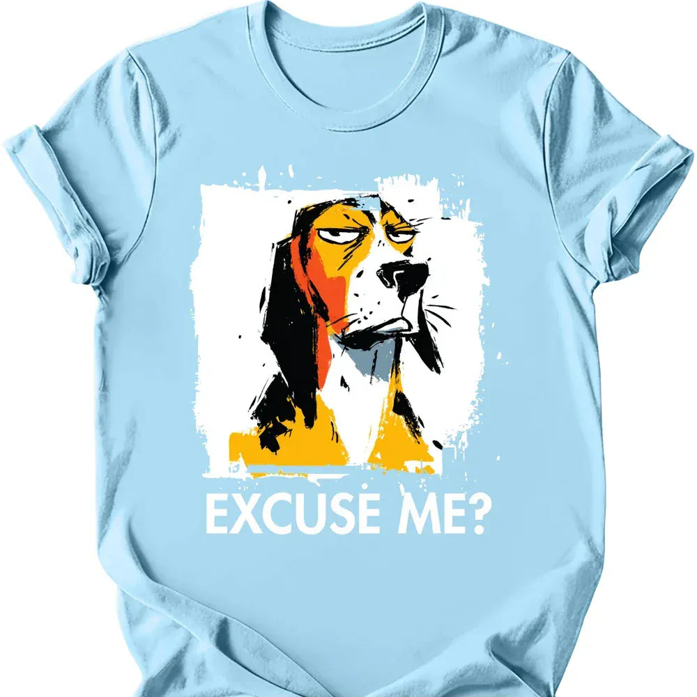 Bracco Italiano excuse me tee light blue