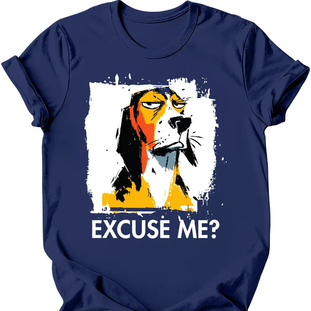 Bracco Italiano excuse me tee navy