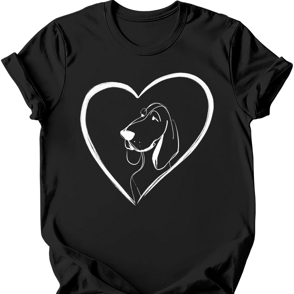 Bracco Italiano heart dog tee black