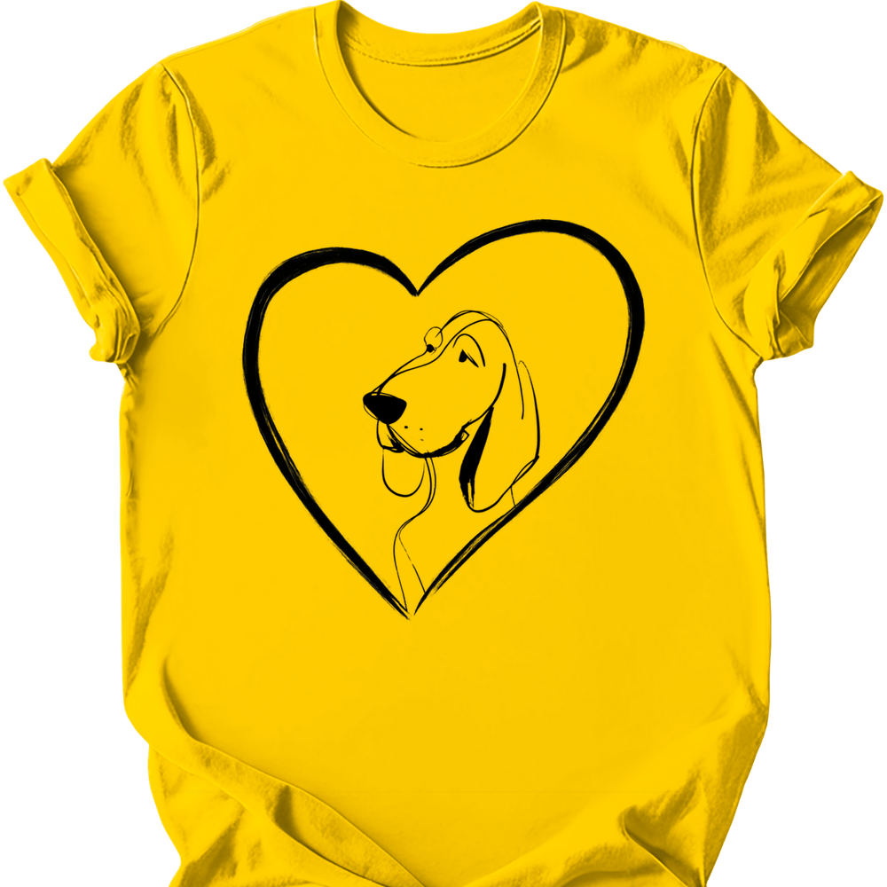Bracco Italiano heart dog tee daisy