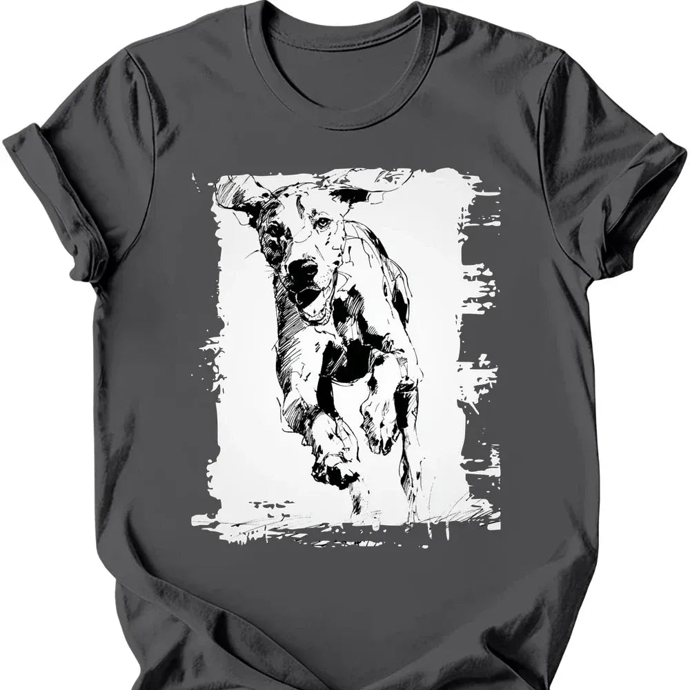 Bracco Italiano running dog tee charcoal