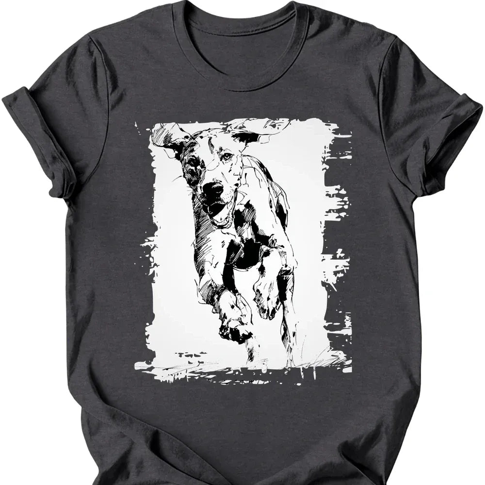 Bracco Italiano running dog tee dark heather