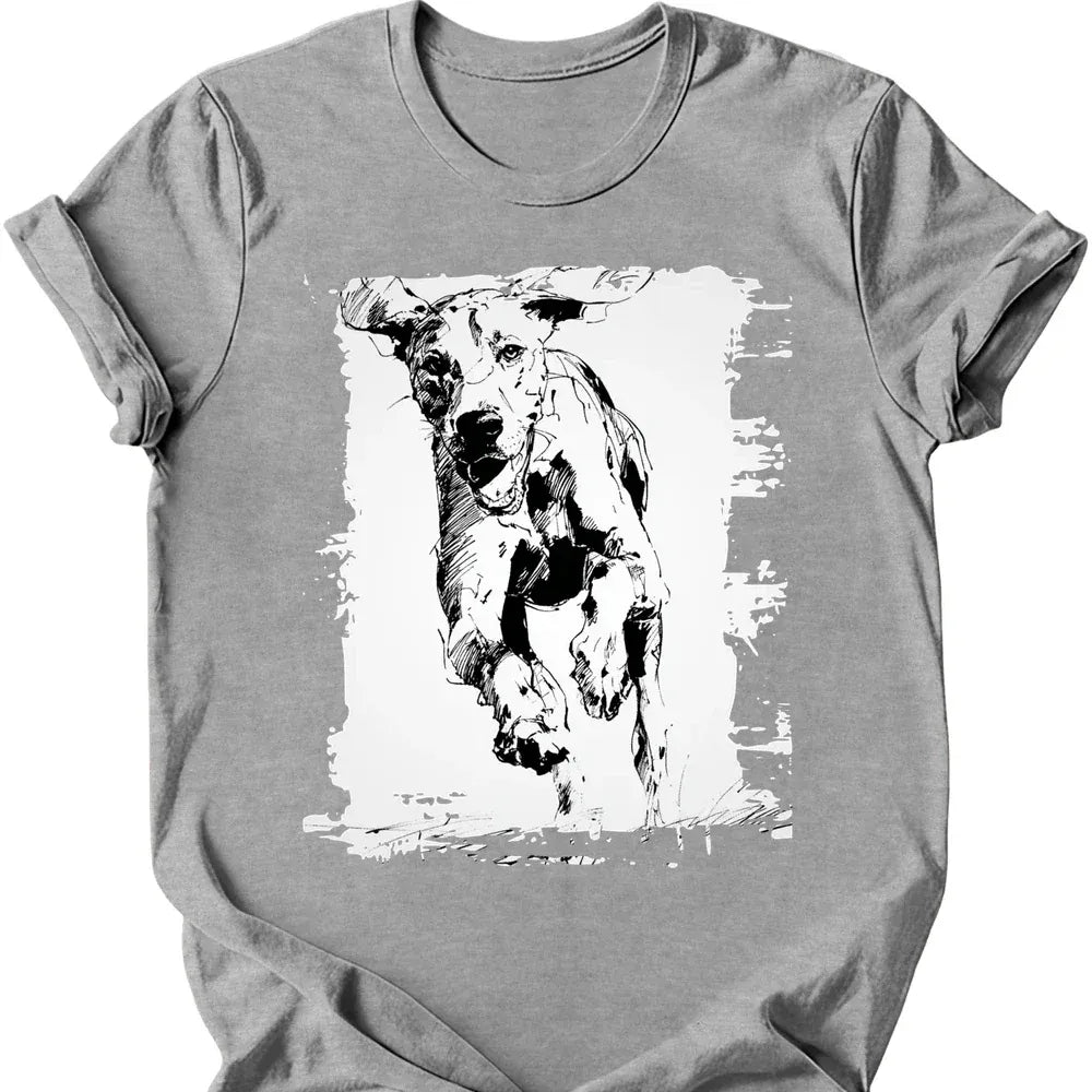 Bracco Italiano running dog tee sport grey