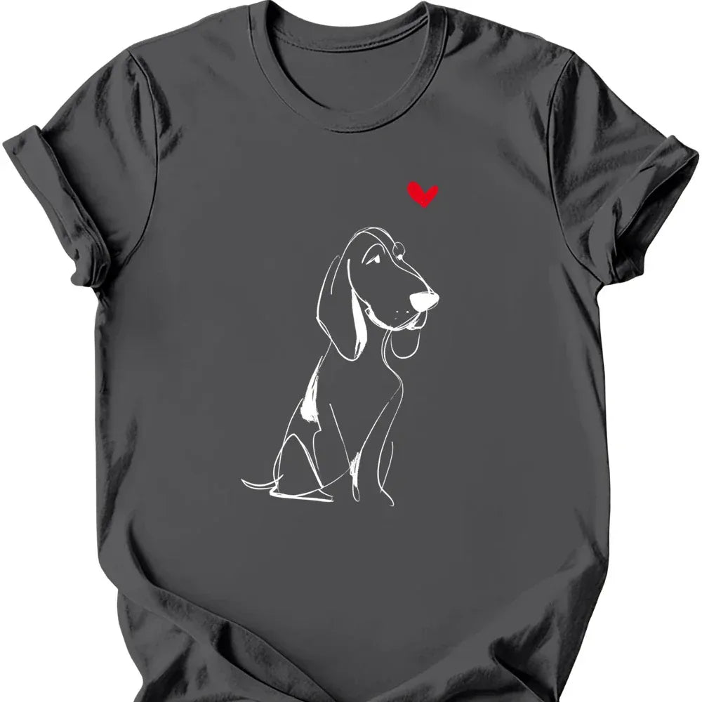 Bracco Italiano sketch tee charcoal