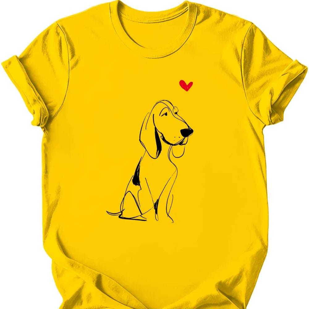 Bracco Italiano sketch tee daisy