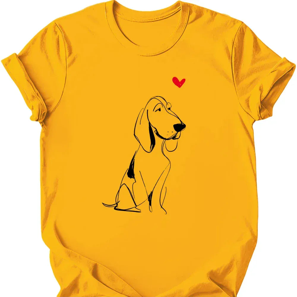 Bracco Italiano sketch tee gold
