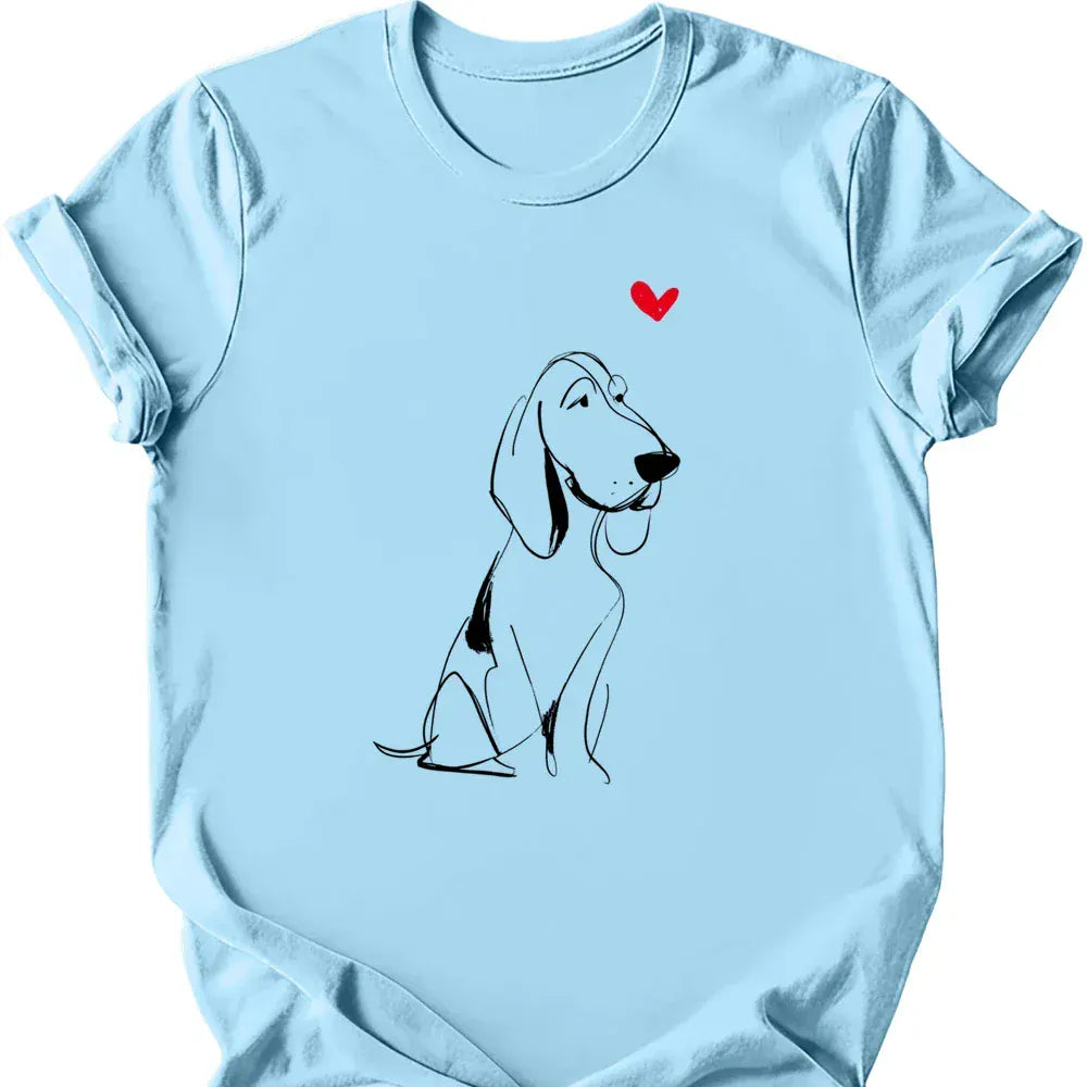Bracco Italiano sketch tee light blue