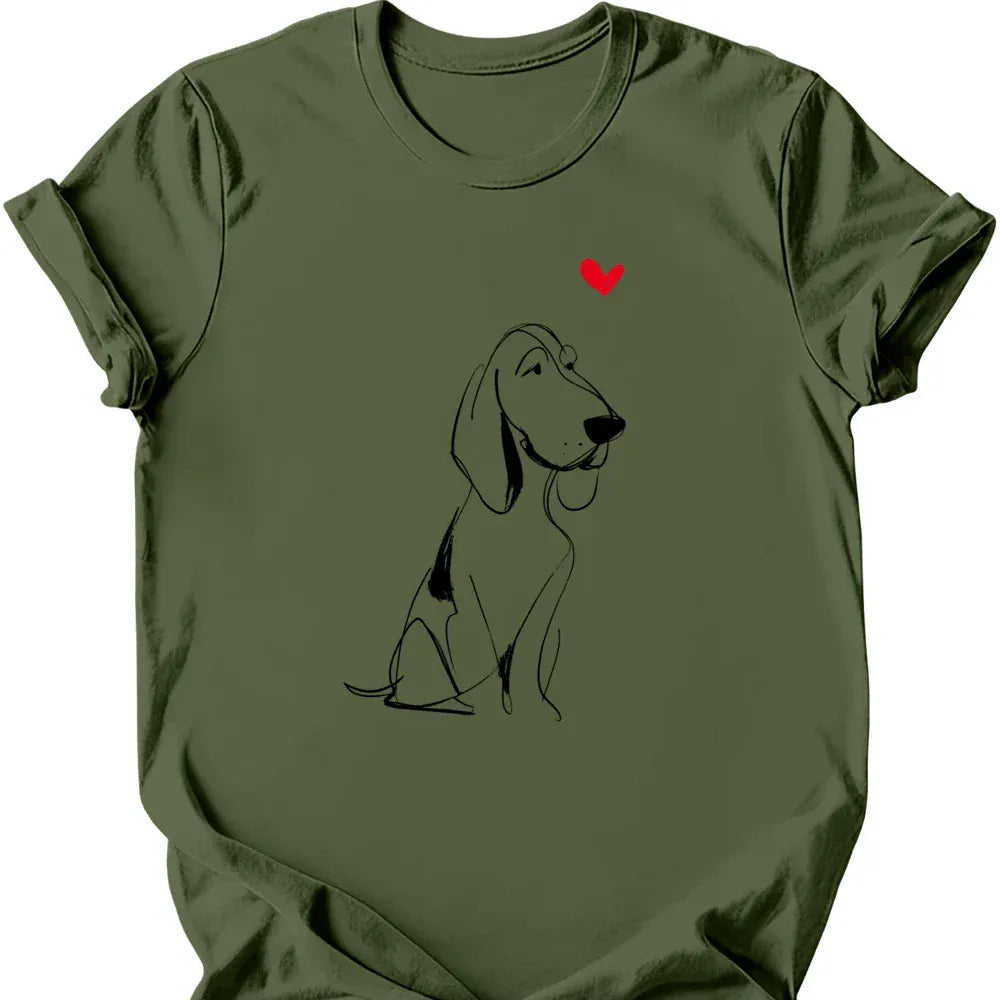 Bracco Italiano sketch tee military green