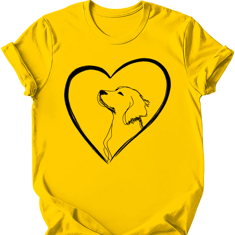 Brittany heart dog tee daisy