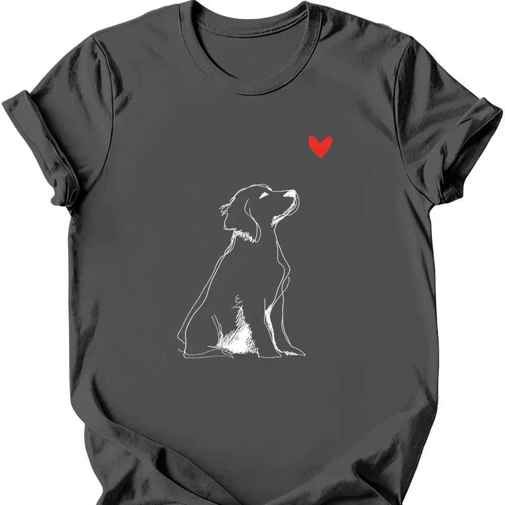 Brittany sketch tee charcoal