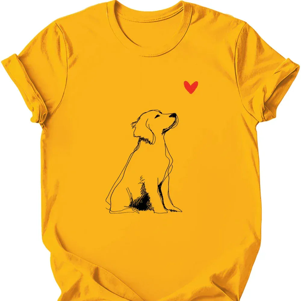 Brittany sketch tee gold