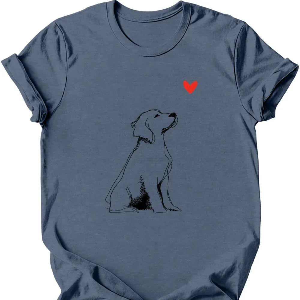 Brittany sketch tee heather indigo