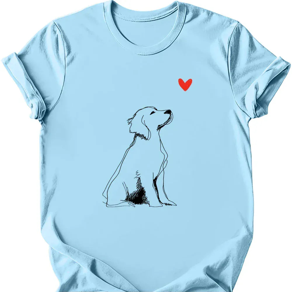 Brittany sketch tee light blue