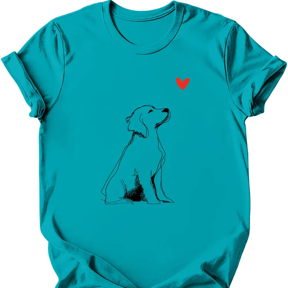Brittany sketch tee tropical blue
