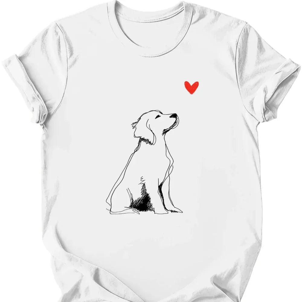 Brittany sketch tee white