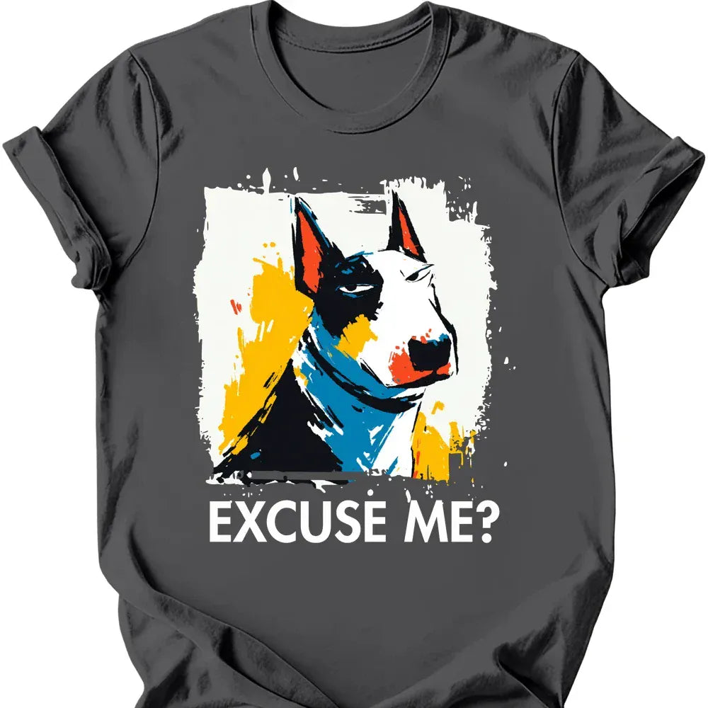 Bull Terrier excuse me tee charcoal