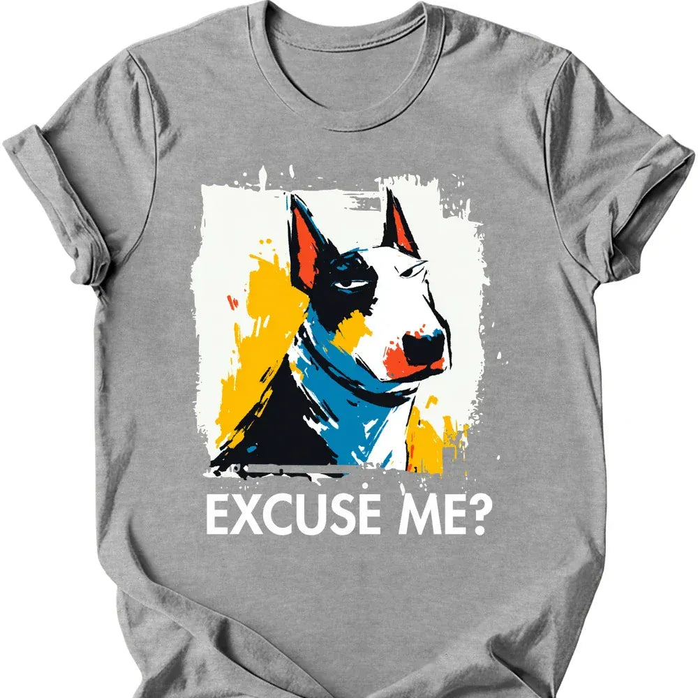 Bull Terrier excuse me tee sport grey