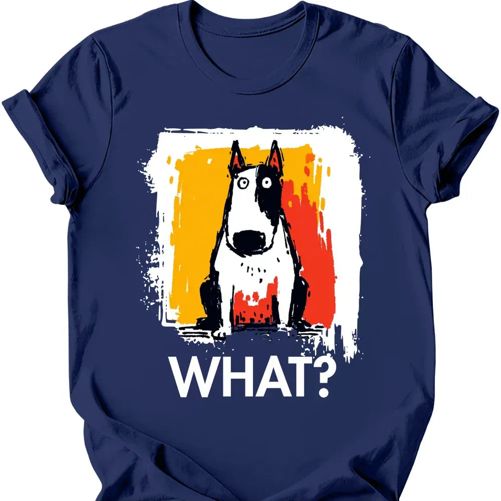Bull Terrier what dog tee navy color