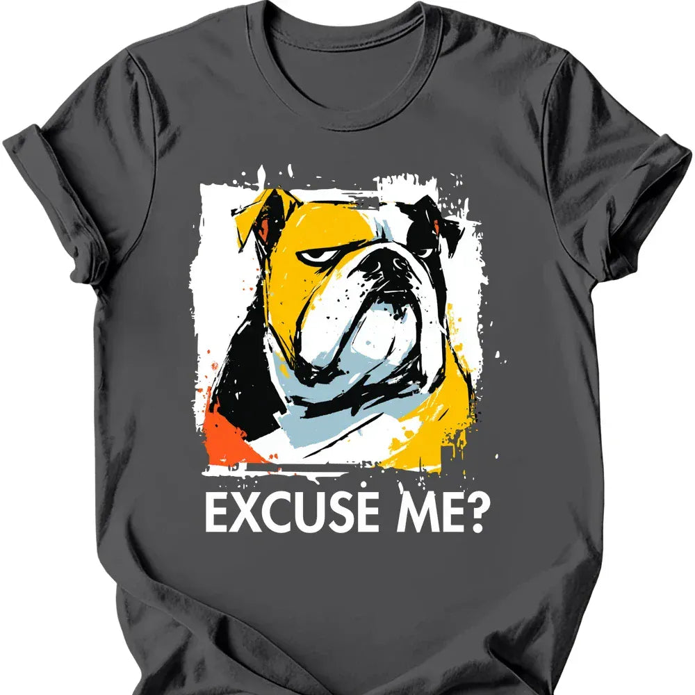Bulldog excuse me tee charcoal