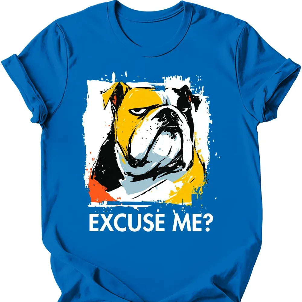 Bulldog excuse me tee royal