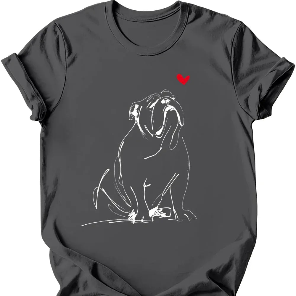 Bulldog sketch tee charcoal